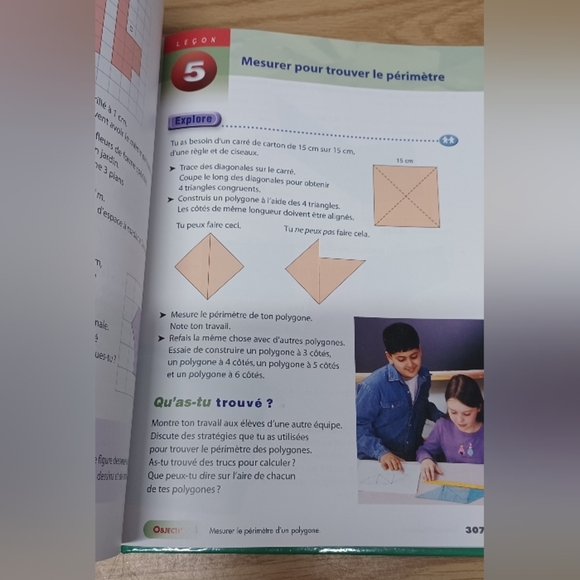 Grade 5 Math Learning School Book Chenelière Mathématiques (French) Hardcover - Picture 13 of 13